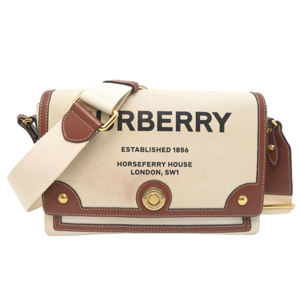 Burberry Horseferry Print Women's Shoulder Bag 80302491 Canvas Beige